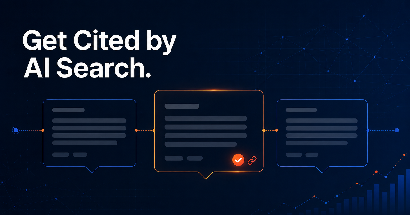 Illustration representing how a brand gets cited in ChatGPT, Perplexity, and Google AI Overviews