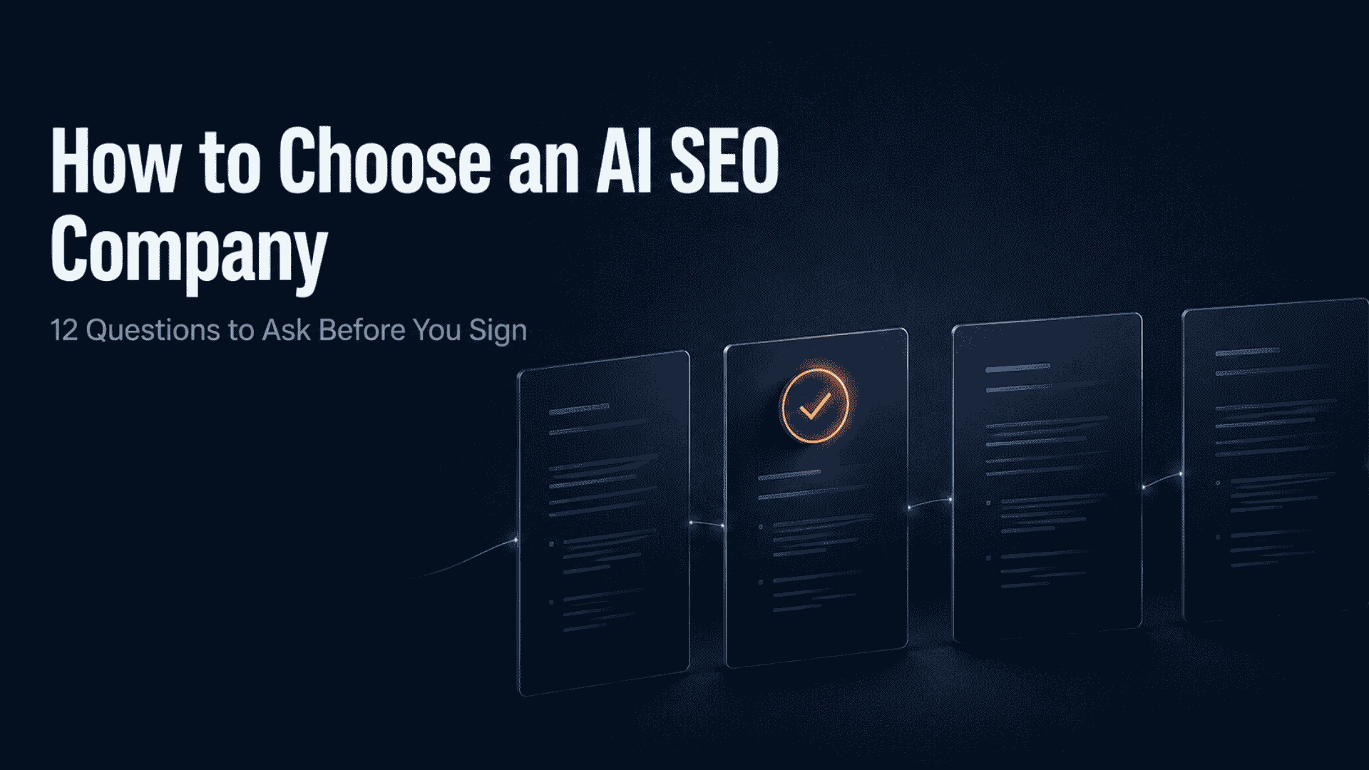 Illustration representing how to evaluate and choose an AI SEO company